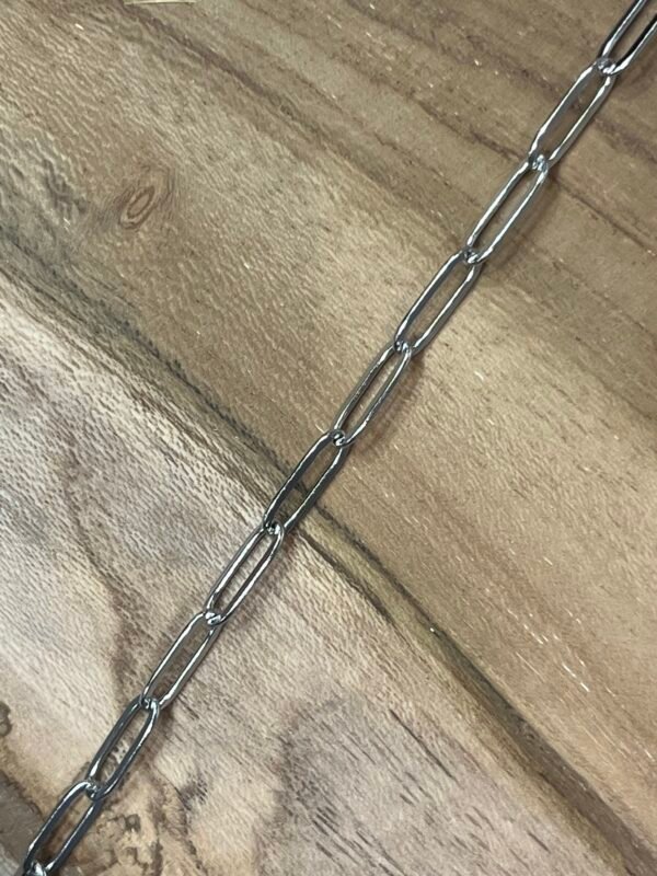 Bracelet maille trombone argenté