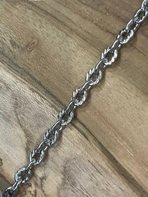 image00026 Bracelet grosse maille argenté