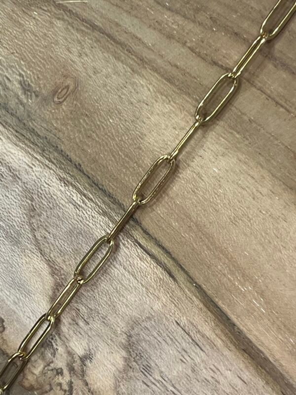 image00029 Bracelet maille trombone doré