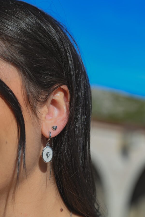 Petites créoles argentées