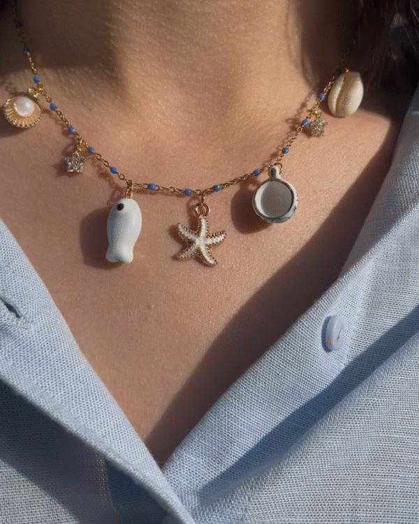 IMG_4840 Collier doré perles bleues